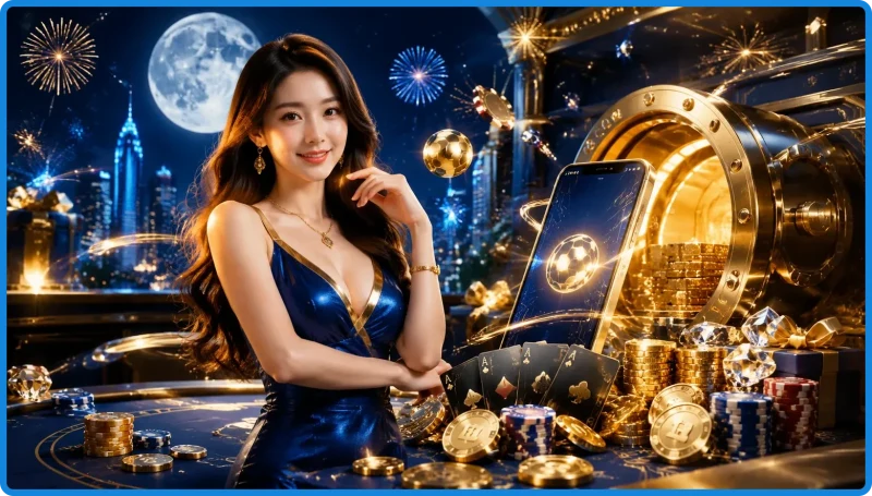 giao-dien-game-slot-hoi-phao-dem-trang-jun88-voi-cac-bieu-tuong-phao-hoa-den-long-va-mat-trang-ruc-ro Giao diện game slot Hội pháo đêm trăng JUN88 với các biểu tượng pháo hoa, đèn lồng và mặt trăng rực rỡ.